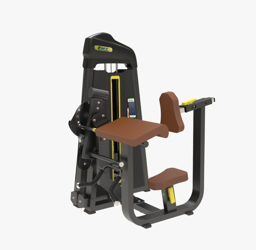 TechnoFitness DFT-690 Commercial Bicep & Tricep Dual Station – 100kg Solid Steel Weight Stack | Professional 2-in-1 Upper Arm Isolation Machine