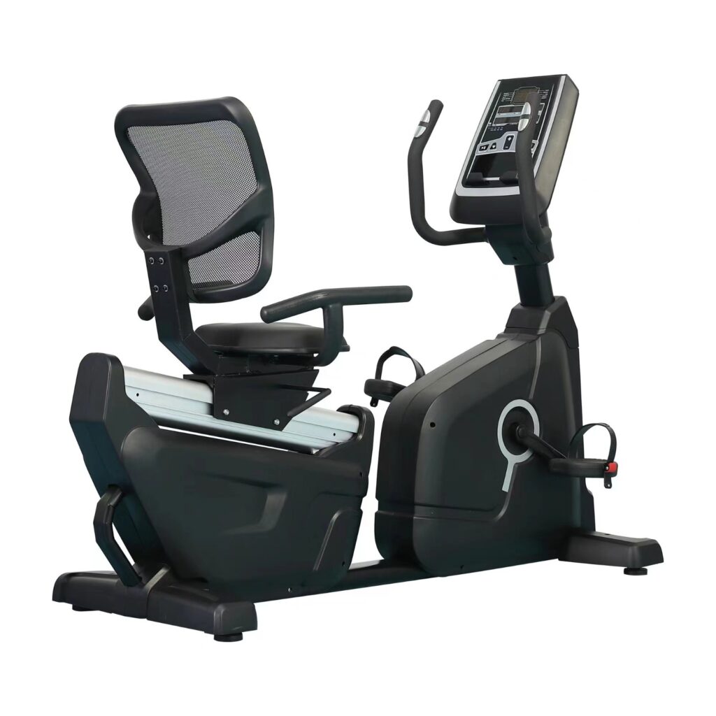 TechnoFitness DFT-F2 Commercial Recumbent Exercise Bike – 15-Level Resistance | 150kg Capacity Professional Low-Impact Cardio Station