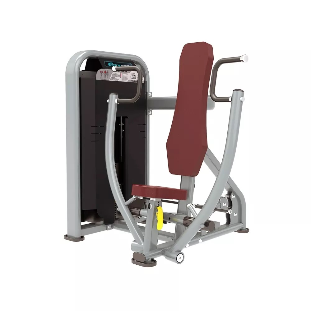 TechnoFitness DFT1601 Commercial Vertical Chest Press – 100kg Steel Weight Stack | Heavy-Duty 2.5mm Flat Oval Steel Frame & Precision Lubricated Cables
