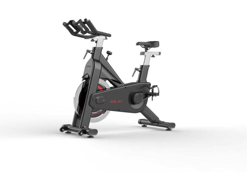 TechnoFitness DS-07 Professional Indoor Spin Bike – Heavy-Duty Steel Frame 150kg Capacity Cardio Trainer with Digital Performance Monitor