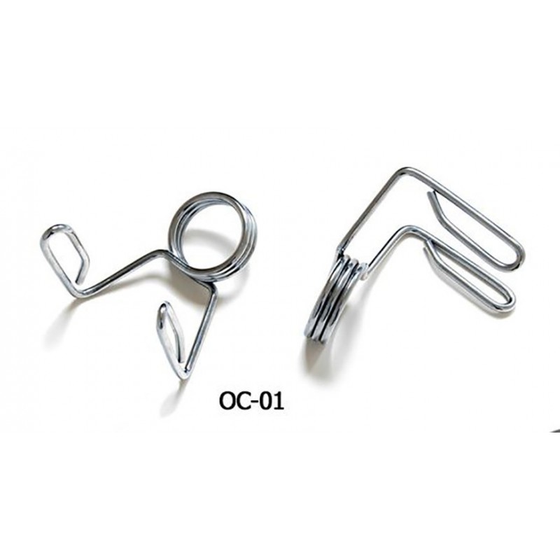 TechnoFitness OC-01 Professional Olympic Spring Collars – Heavy-Duty Steel Barbell Clips | Universal 2-Inch Weight Plate Clamps for Olympic Barbells & Strength Training