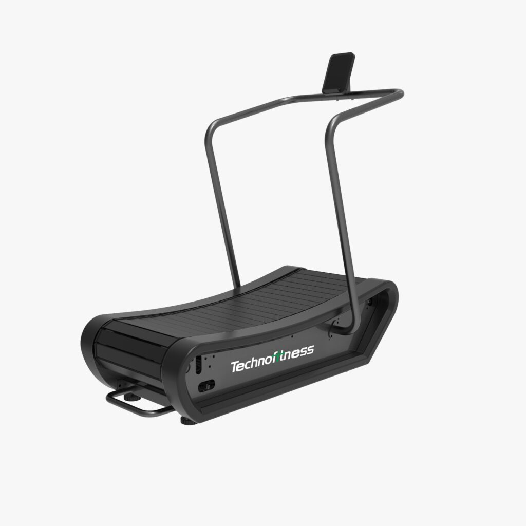 TechnoFitness Pro-Series Curved Manual Treadmill | Heavy-Duty Slat Belt (50 Plates), 180kg Capacity, Non-Motorized HIIT Runner