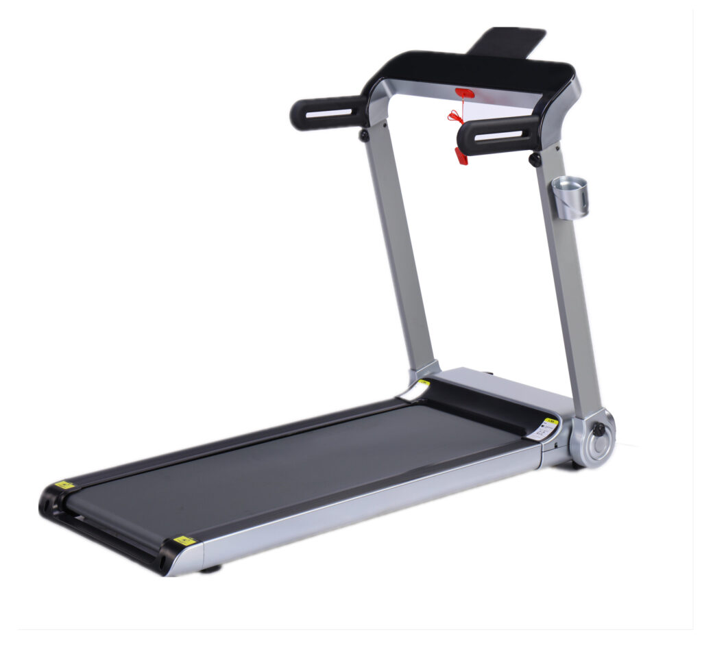 TechnoFitness W1 Space-Saving Folding Treadmill – 1.0HP Silent Motor 15km-h Max Speed, 100KG Capacity & Wide 46cm Running Surface Ultra-Slim Home & Office Runner