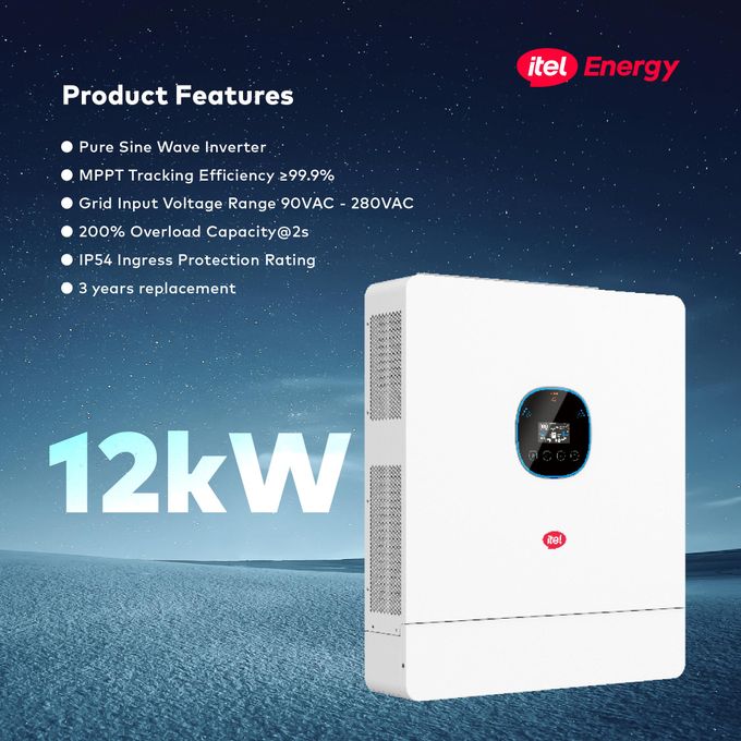 itel 12kw Inverter Hybrid 48V IP54 1Phase IPV-12K48U with Wifi
